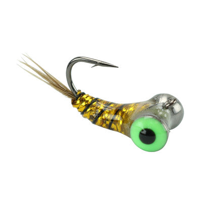 Widow Maker Lures Tungsten Fly Glow Jig 1/24 oz / Glow Gold
