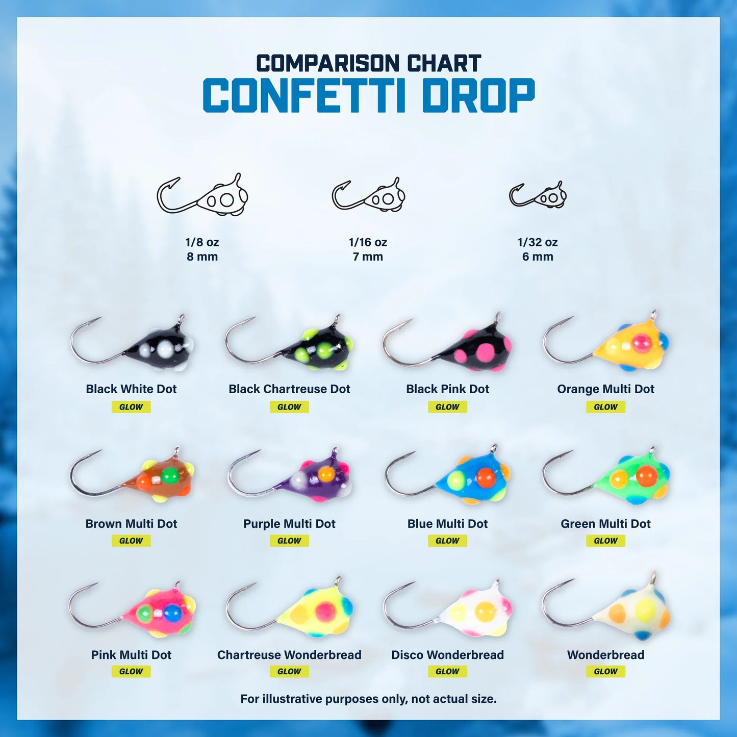 Clam Outdoors Tungsten Confetti Drop XL - 2 Pack