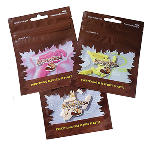 beaver tail fishing lure Beaver Tails Yellow Pink White Chartreuse Purple