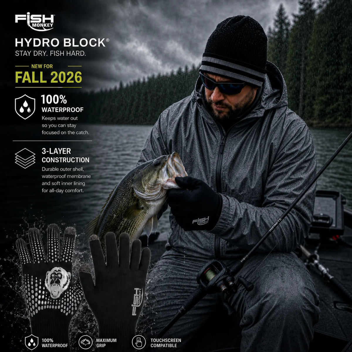 Fish Monkey HYDRO-BLOCK Waterproof Glove