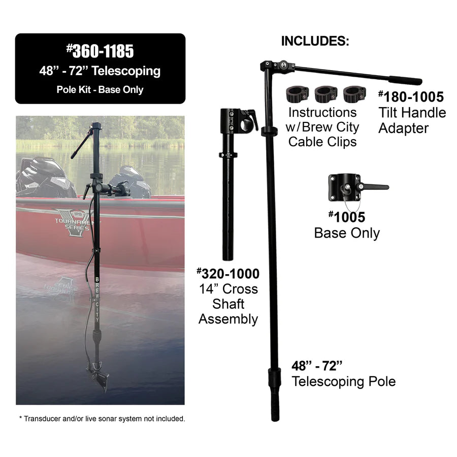 Brew City 48" - 72" Telescoping Pole Kit with Base Only - #360-1185