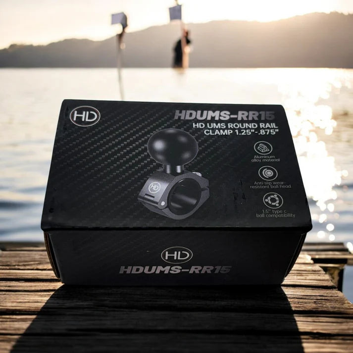 HD UMS 1.5" BALL TO ROUND RAIL ADAPTER (HDUMS-RR15)