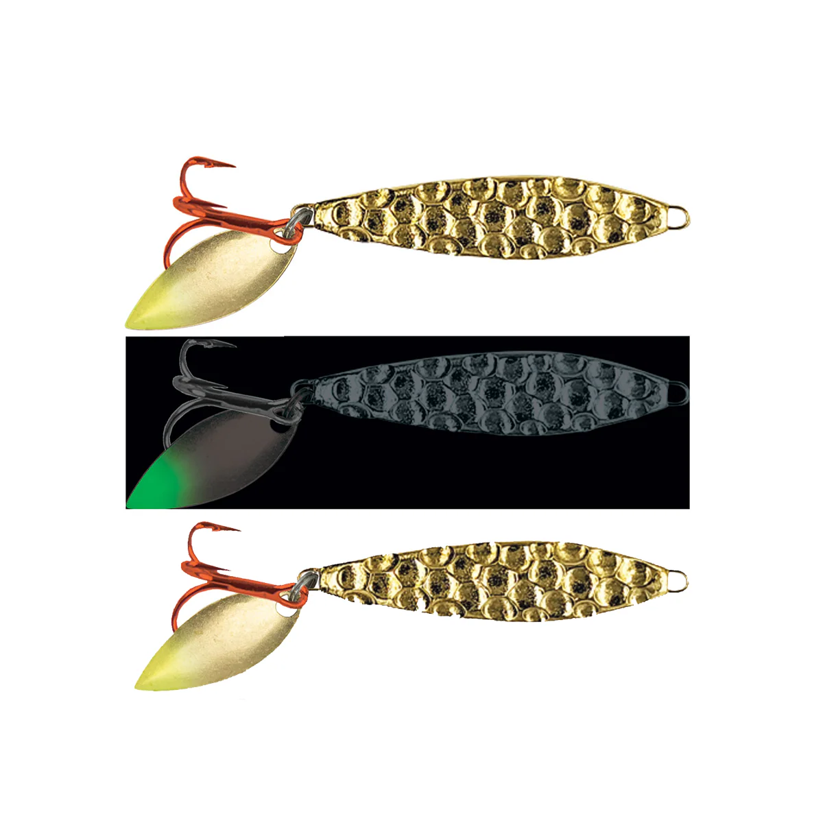cricket double spoon fishing lure MAG Moon Scissorkick Spoon Fish Frostbite