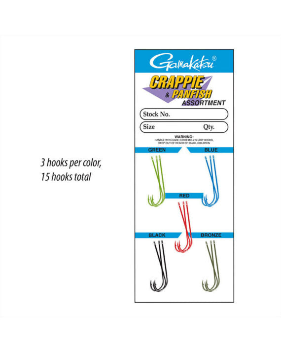 assortmemt fishing hooks Gamakatsu Crappie Hook Assortment, 6