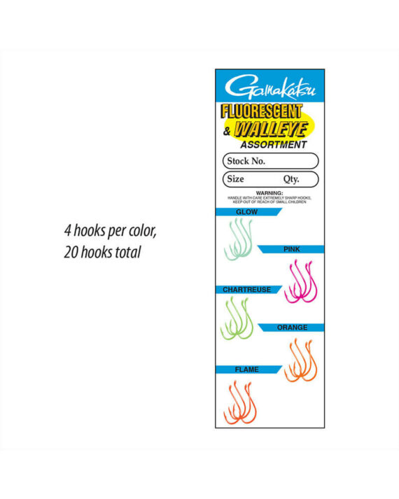Gamakatsu Walleye & Steelhead Fluorescent Hook Assortment