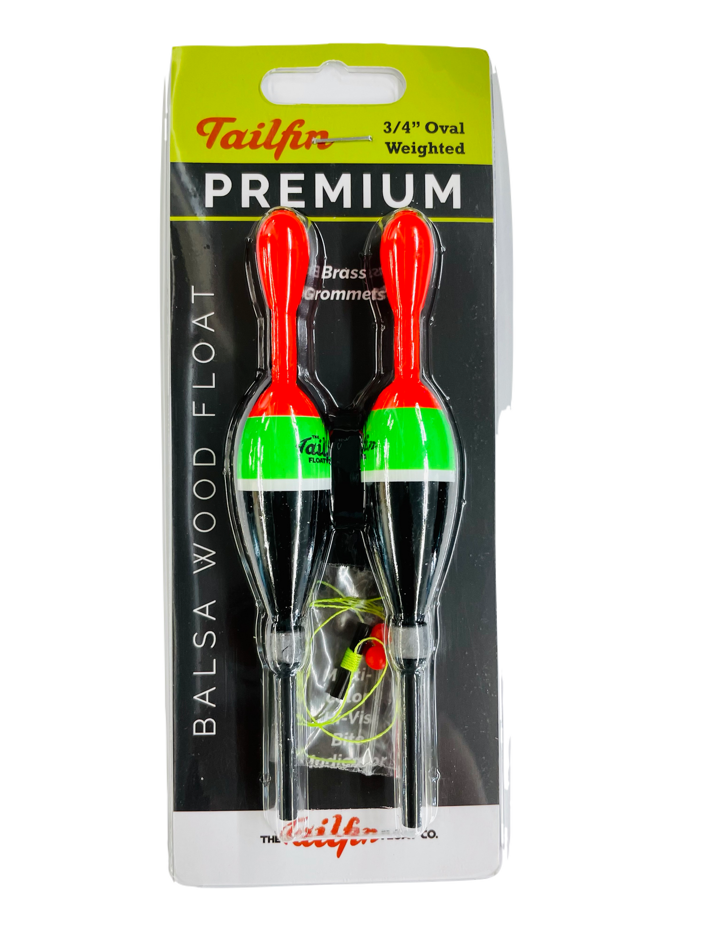 Tailfin Premium Weighted Slip Bobbers - 2/pk