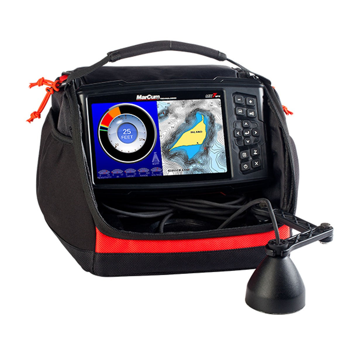 accessories for a marcum fish finder Lithium Shuttle Rod Holder KS OUTDOORS Designed as a direct replacement part for the transducer support arm on MarCum flashers and digital series sonar systems MarCum Replacement Transducer Arm For