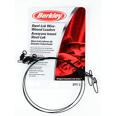 Berkley Wire-Wound Steelon Leaders 45 lb.; Black; 24 in