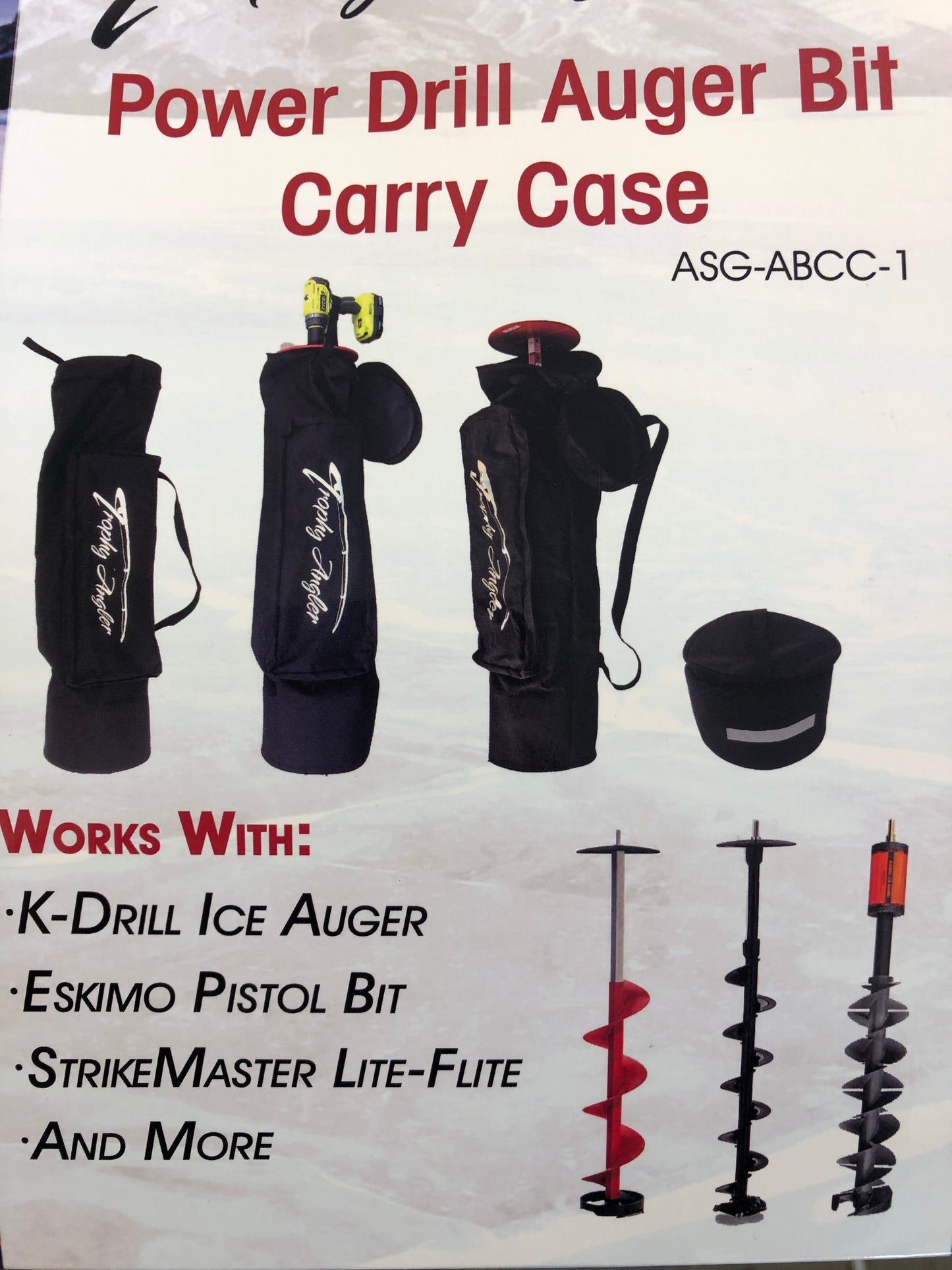 Trophy Angler Power Drill Auger Bit Carry Case