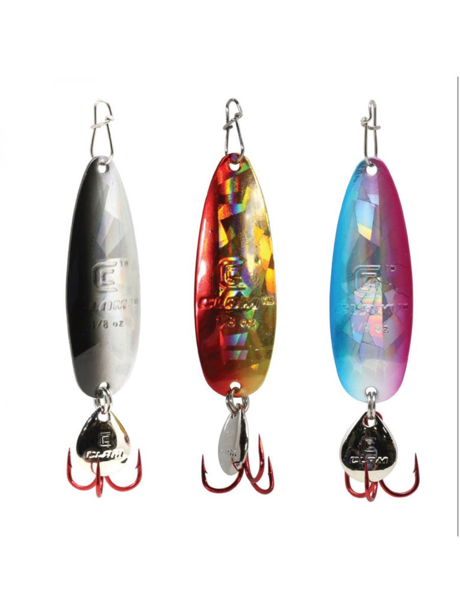Clam Pro Tackle Ribbon Leech Flutter Spoon Kit