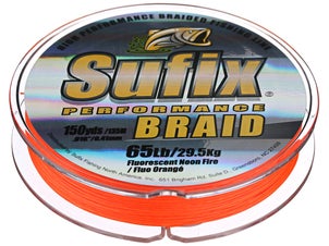 Sufix Performance Braid Orange 135m 0,34mm 22,7Kg 50Lb Geflochtene