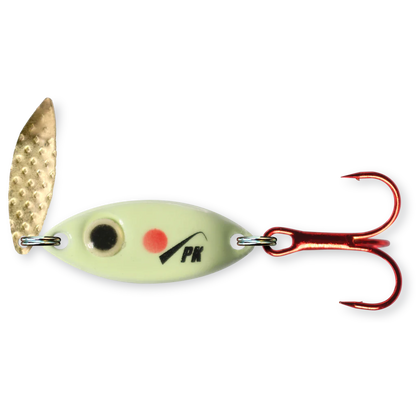 dot fishing lures PK Lures Predator Flash Spoon 1/16th / Red Dot Glow