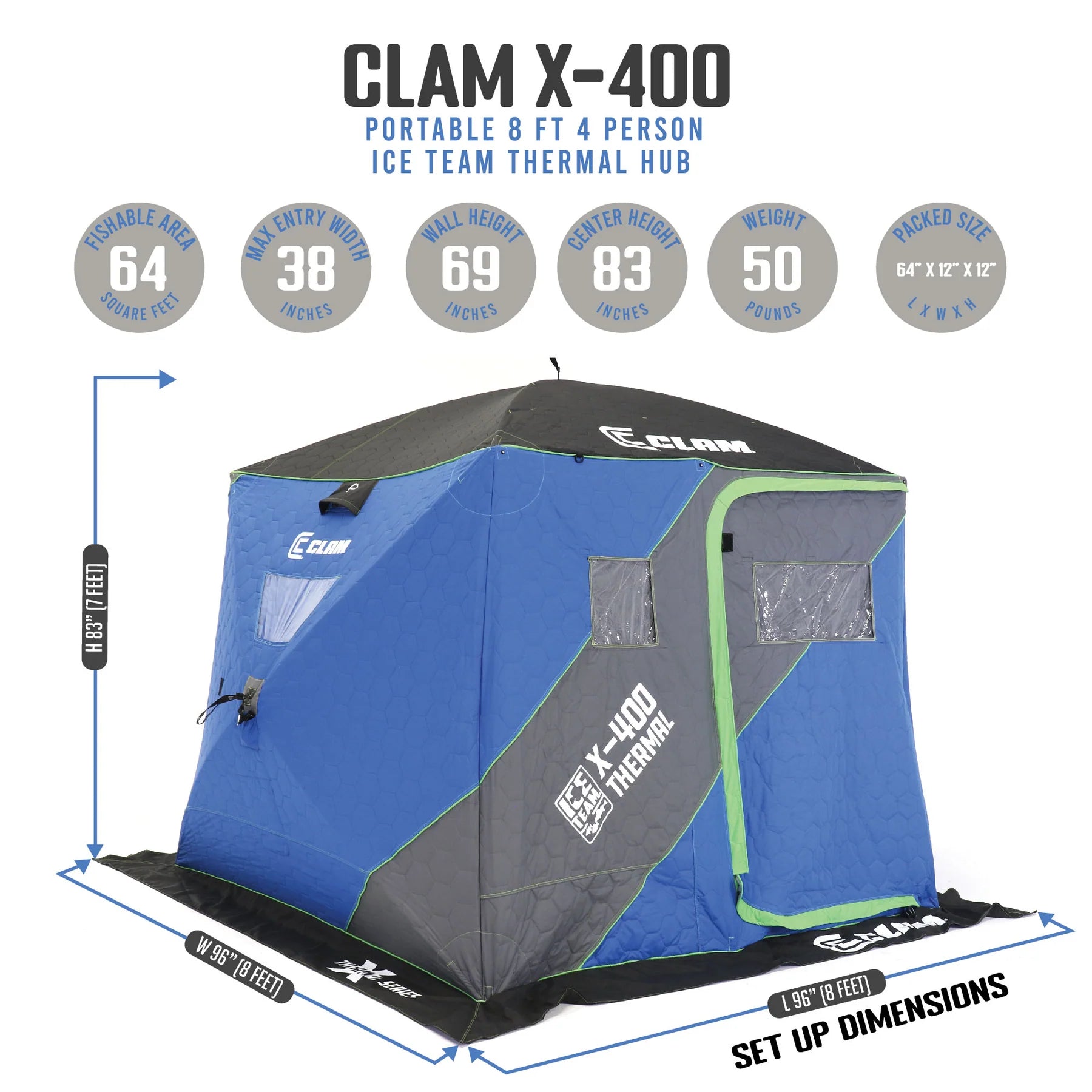 Ice Shelter Clam Nanook Xl Travel Cover CLAM 8792 Ice Fishing Tent