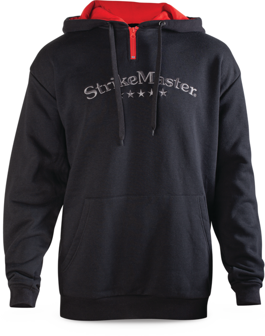 StrikeMaster® Black Hooded Sweatshirt