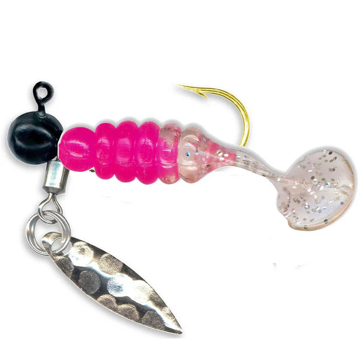 charlie o fishing lures Brewer Charlie Bee Hot Pink/Silver Glitter; 1/16 oz needlefish offs and submerged structures Baitcast Combo Best Baitcaster Model:FTHII30LWLC (Right Hand - 4.3:1 Gear Ratio)