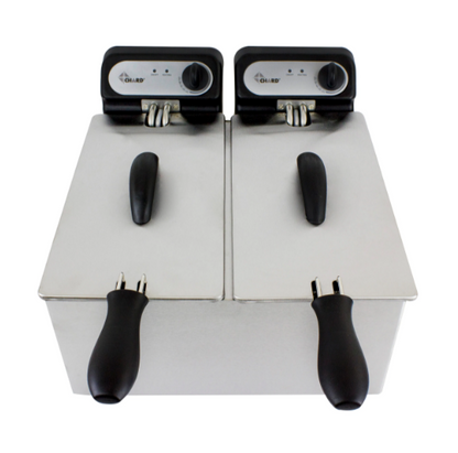 Chard Double 3-Liter Stainless Steel Deep Fryer