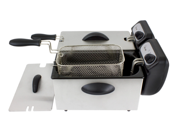 Chard Double 3-Liter Stainless Steel Deep Fryer