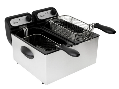 Chard Double 3-Liter Stainless Steel Deep Fryer