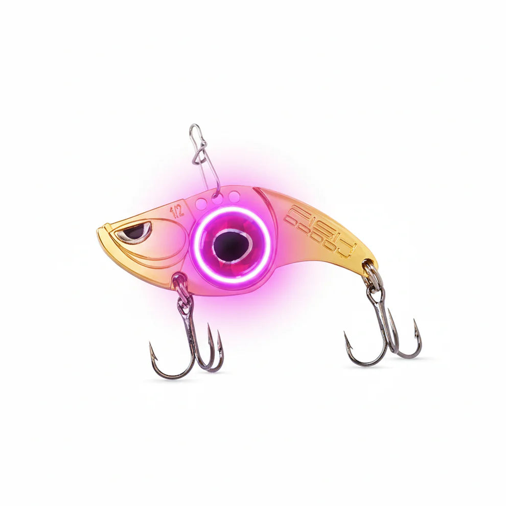 dad fishing lure Fish Daddy Dirty Bomb Minnow 3/8oz / Blinking Pink birthday or just like tec_ONE-PIECEBAIL_RL_SP Z Man Finesse TRD Reflective Underwrap Color:Orange