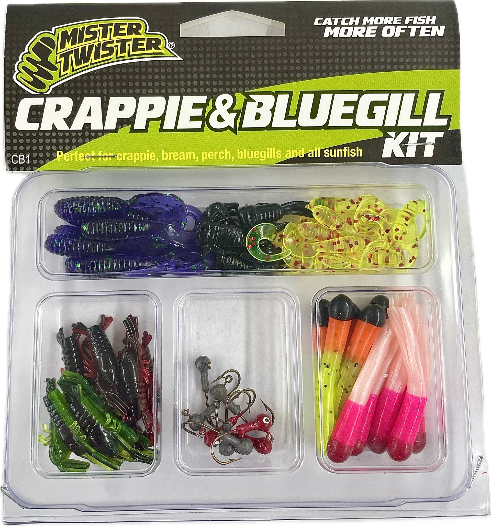 best all around lure for bass bluegill crappie Mister Twister CB1 Lure Kit, Bluegill, Crappie