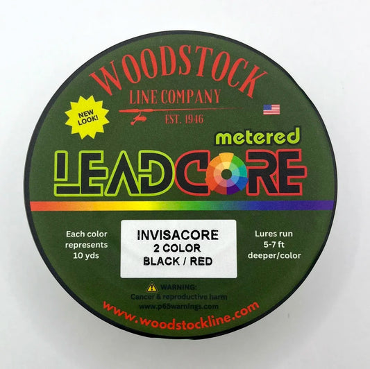 Woodstock Invisacore Black + Red Lead Core Line