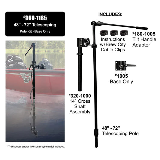 Brew City 48" - 72" Telescoping Pole Kit with Base Only - #360-1185