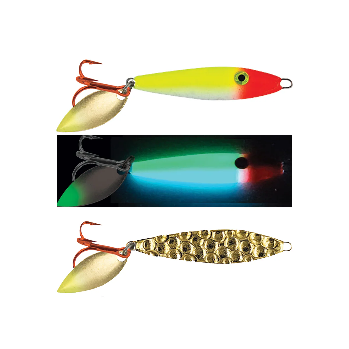 Moonshine Lures Two-Face Shiver Spoon-Blue Clown Moonshine Lures Two-Face Shiver Spoon-Blue Clown