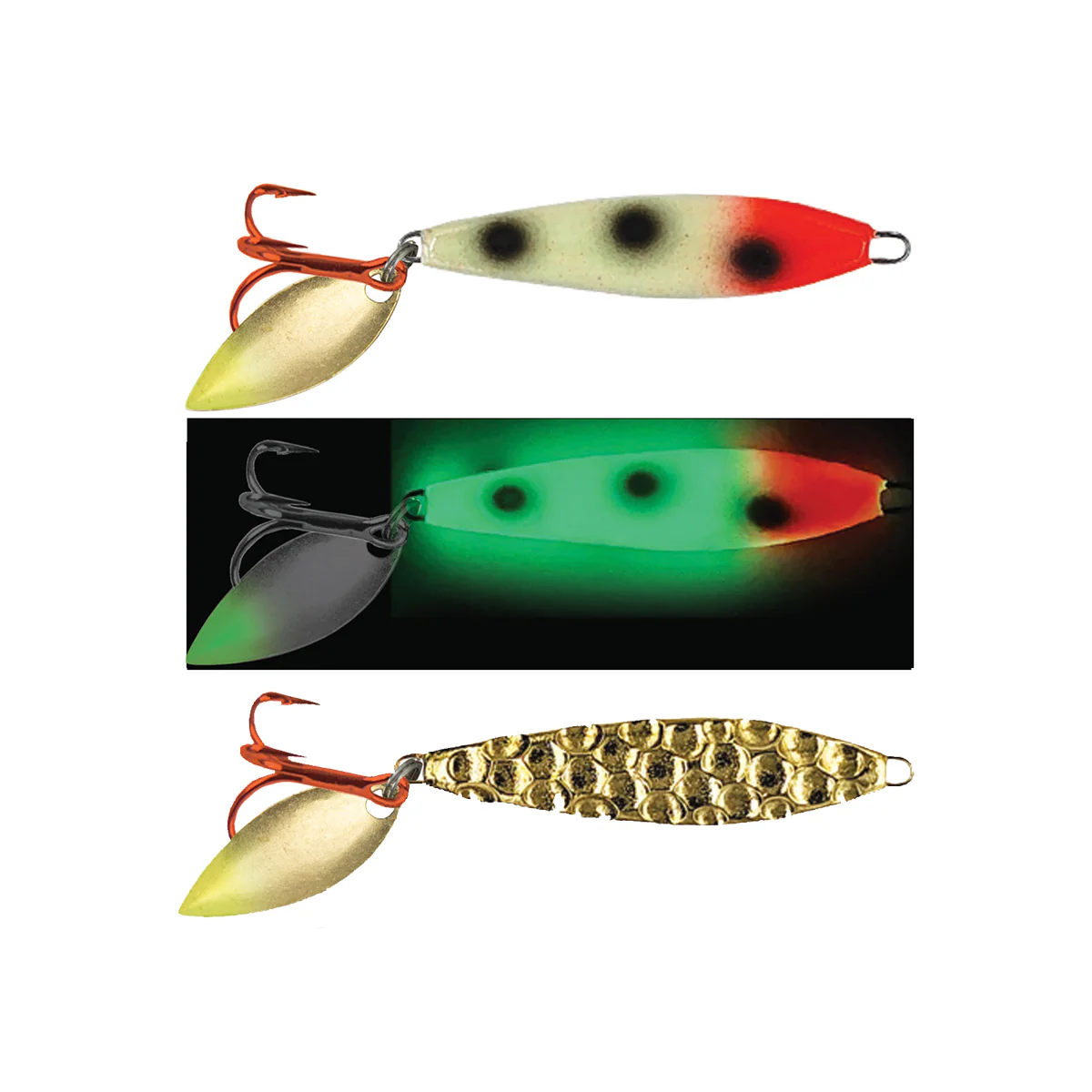 Moonshine Lures Two-Face Shiver Spoon-Blue Clown
