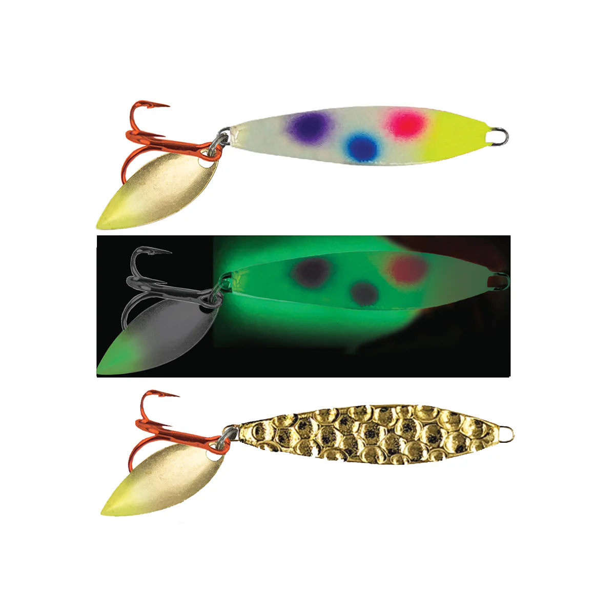 Moonshine Lures Two-Face Shiver Spoon-Blue Clown