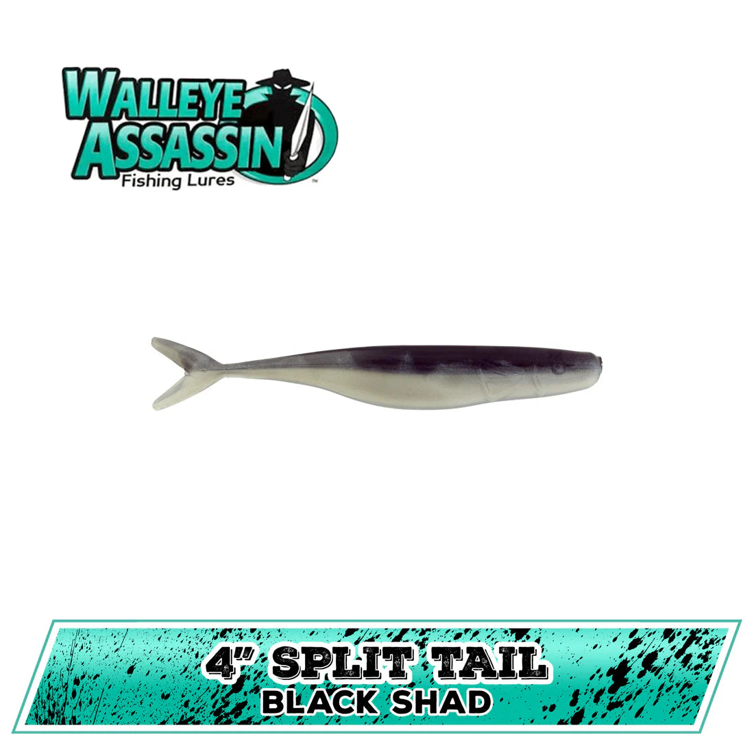 Bass Assassin Walleye Shad Shad 10 4in Black WST43300