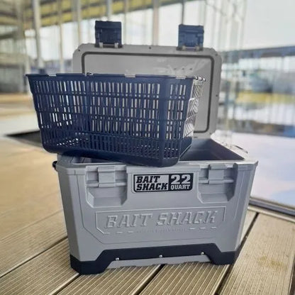 Whisker Seeker Bait Shack | Solar-Powered Live Bait Cooler with Aerator