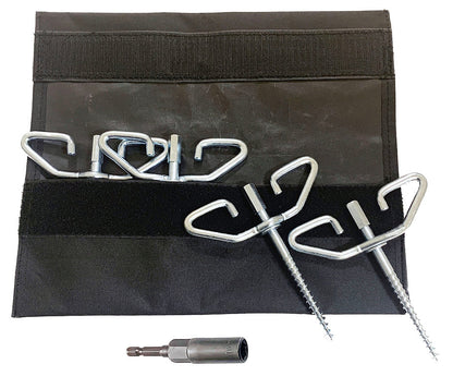 RAZR-BACK Power-Drill Ice Anchor 4-pk Kit