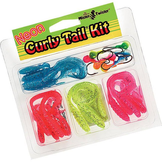 Mister Twister Curly Tail Neon Kit (32 Pieces)