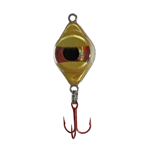 fish daddy lures Fish Daddy Dirty Bomb Spoon, 1/16oz. / Gold / Green Blinking LED
