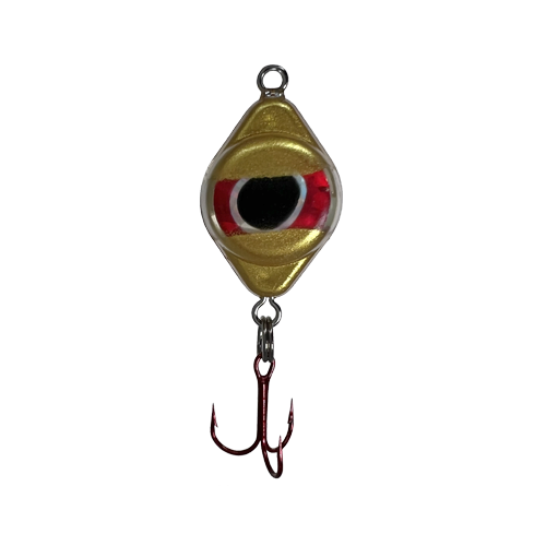 daddy's fishing lure Fish Daddy Dirty Bomb Spoon, 1/16oz. / Gold / Green Blinking LED
