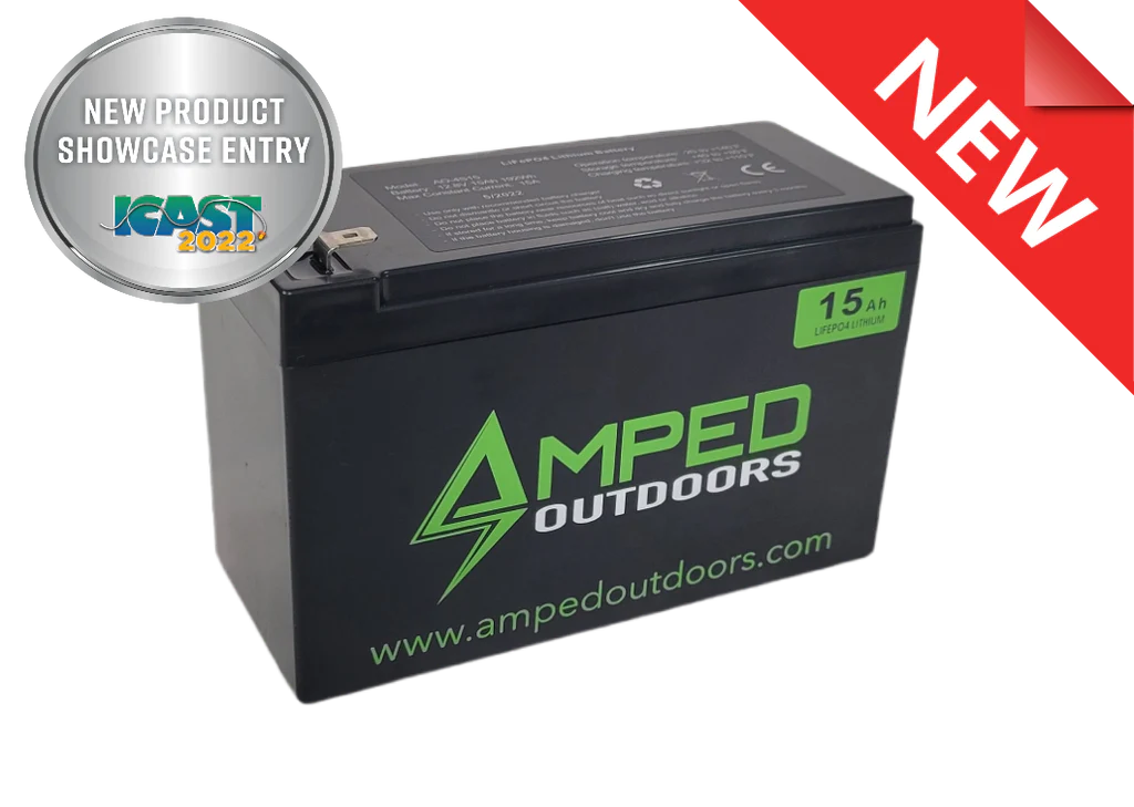 Amped Outdoors 15AH Lithium Battery (LIFEPO4)