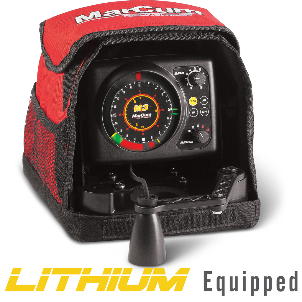 MarCum M3L True Color Sonar Flasher System With LiFePO4 12V10Ah Battery