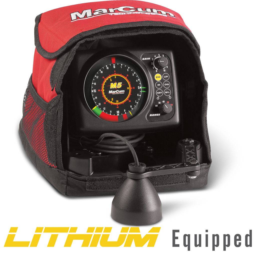 MarCum M5L True Color Sonar Flasher System With LiFePO4 12V10Ah Battery