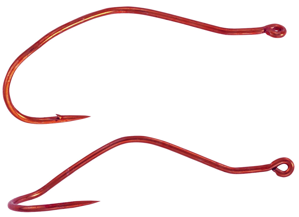 Package of 10 Size 6 Mustad Slow Death Red Ultra Point Fishing