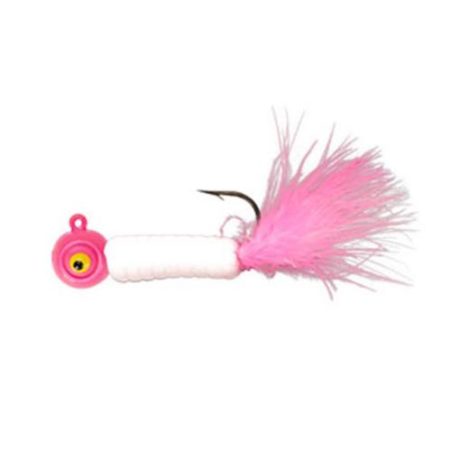 Lindy Fuzz-E-Grub Jig 1/8 oz. Pink White Lindy Fuzz-E-Grub Jig 1/8 oz. Pink White