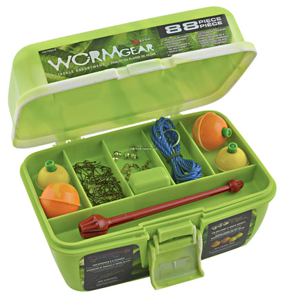 girls tackle box with gear Worm Gear 88 Piece Loaded Tackle Box Green
