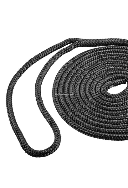 Shoreline Marine DOCK LINE BLK Nylon 3/8"X15'SPLCD