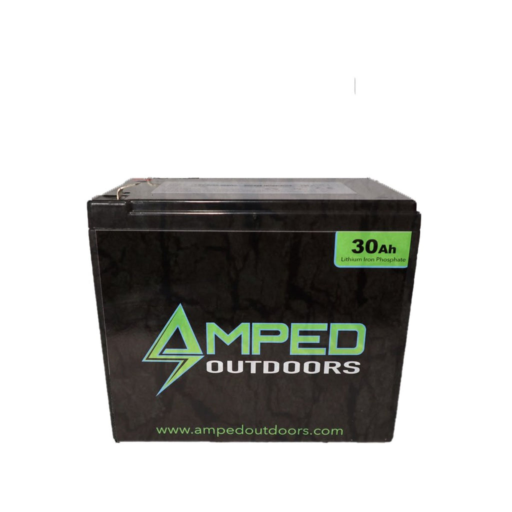 Amped Outdoors 30AH Lithium Battery (LIFEPO4) Wide