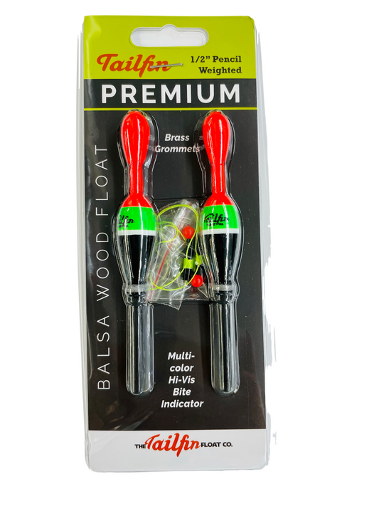 Tailfin Premium Weighted Slip Bobbers - 2/pk