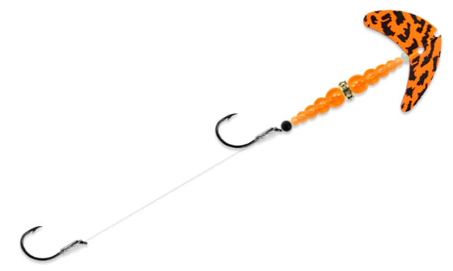 Mack's Double Whammy Walleye Rig Orange Black Tiger/Fire Orange