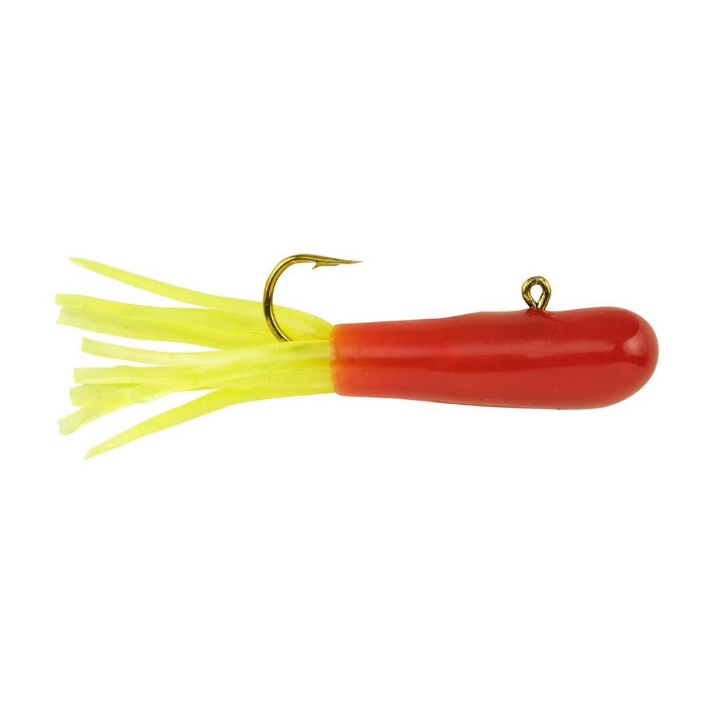 atomic two fishing lure PowerBait Pre-Rigged Atomic Tubes Red Chartreuse / 1/32 oz