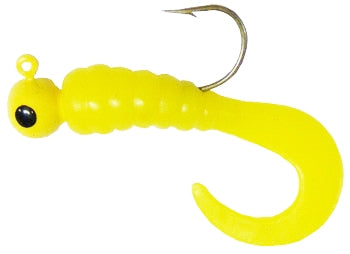 arkie fishing lures Rigged Curl Tail Grubs Yellow / 1/8 oz