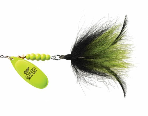 Mepps Magnum Musky Killer In-Line Spinner 1 1/4 oz / Hot Chartreuse / Black Chartreuse