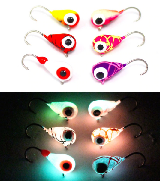 Widow Maker Dropper Glow Tungsten Jigs