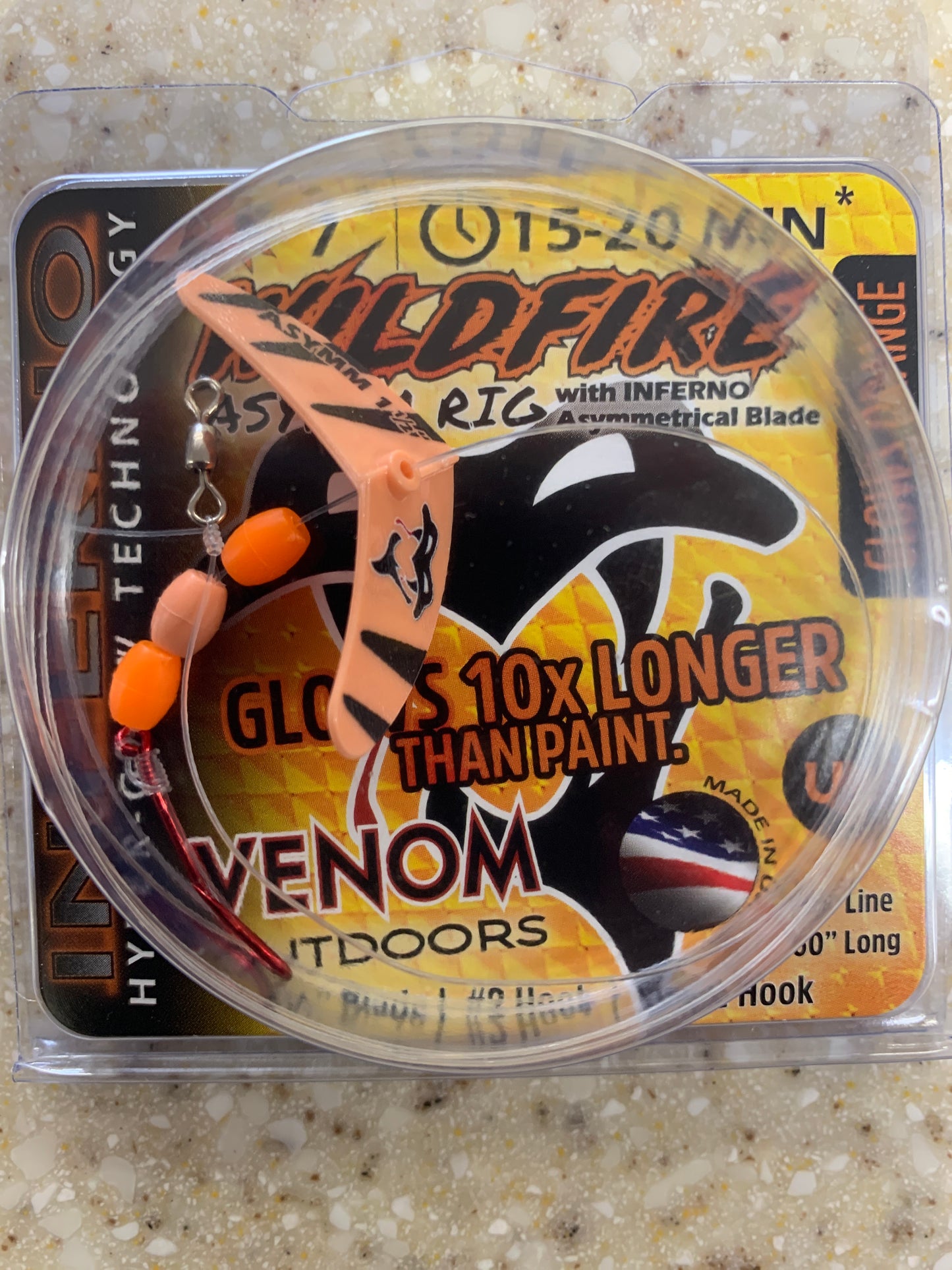 Venom Wildfire Asymm Bait Hook Rig